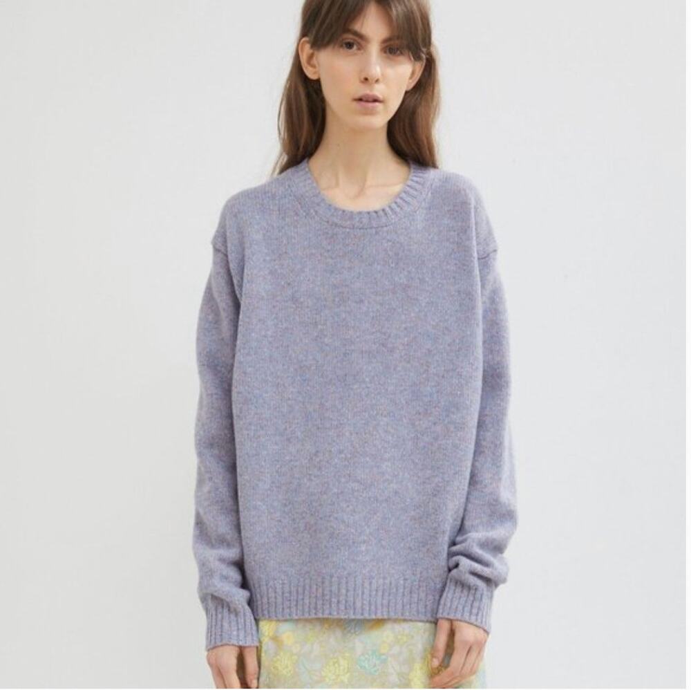 ACNE STUDIOS Samara Wool Sweater Dusty Purple Brushed Fuzzy Boxy